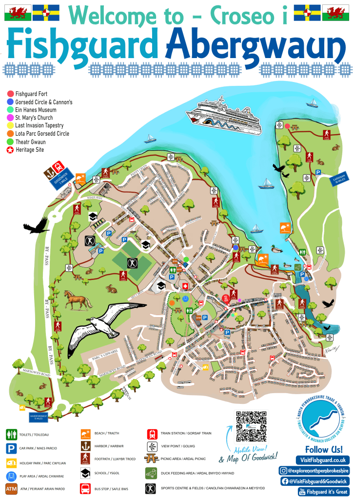 The town map of Fishguard & Goodwick 2026