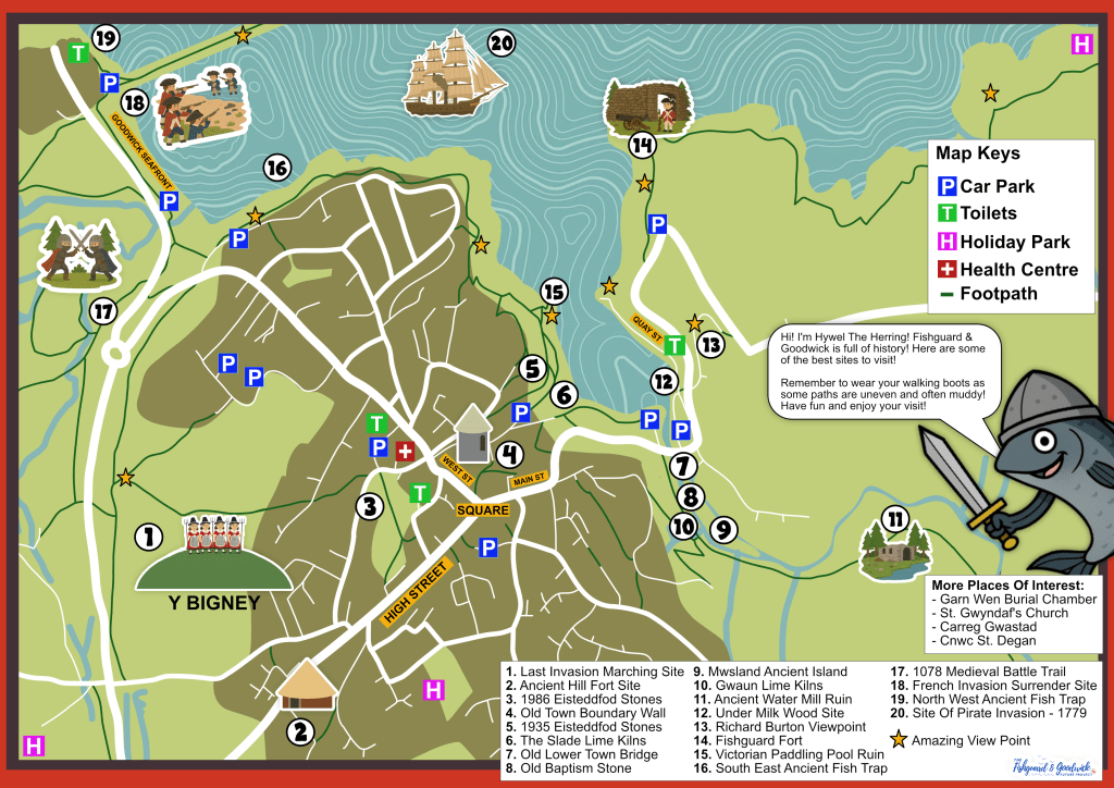 Fishguard Town History Map from early 2025