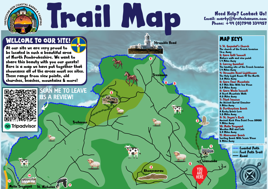 A map of Pencaer, commisioned by a local holiday camp - unused
